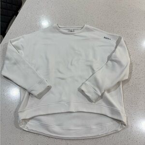 NOBULL White Crewneck Sweatshirt with Relaxed Fit